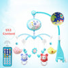Baby Toys Crib Mobiles Rattles Music Educational Toys Bed Bell Carousel for Cots Projection Infant 0-12 Months for Newborns
