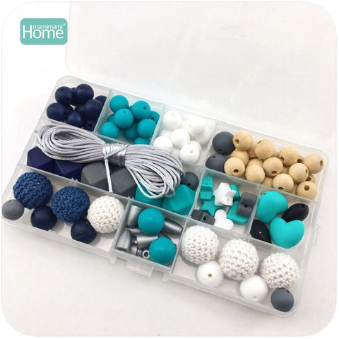 MamimamiHome Baby Rattle Toy Can Chew Silicone Beads Crochet Beads DIY Crafts Teething Soother Toys For Children Baby Toys